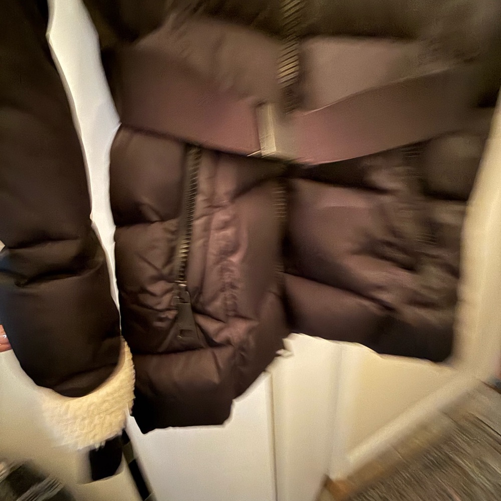 SAM. Black Courtney Puffer Jacket with Shearling Accents - Picture 4 of 5